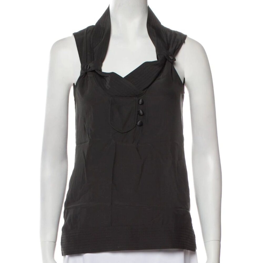 Mike & Chris Silk Sleeveless Top